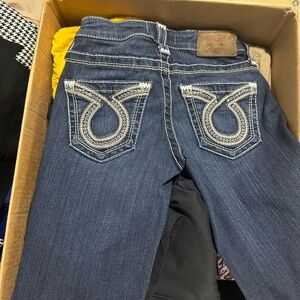 Big Star Dark Blue Boot Cut Jeans with Embroidery